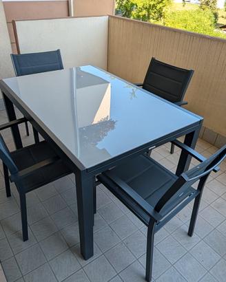 Set Pranzo da Esterno Premium 6 Posti Allungabile