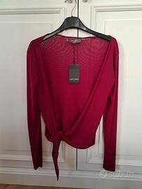 Giacchino/cardigan velato fucsia - Camomilla