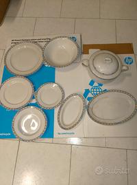 servizio piatti in fine porcellana 