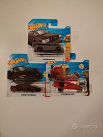 set 3 modellini Hot Wheels Fiat Ferrari Audi