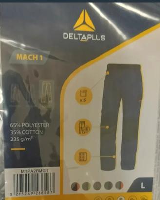 DeltaPlus pantaloni da lavoro mai aperti taglia L