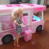 Camper da sogni barbie 3 in 1 barca, piscina, moto