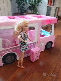 Camper da sogni barbie 3 in 1 barca, piscina, moto