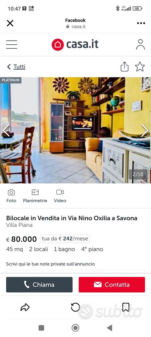 Vendita bilocale Savona – Appartamenti In vendita a Savona #finsubito richiedi mutuo fino 100%