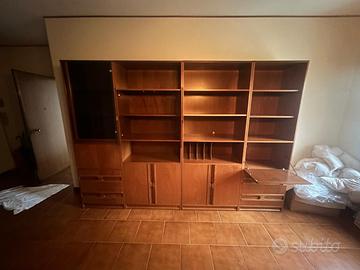 Libreria parete atrezzata teak vintage anni 70