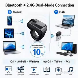 Wireless Smart Ring Mouse Vertical Mini