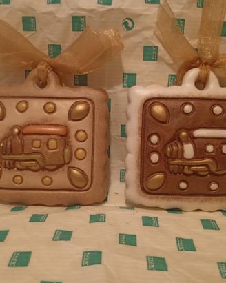 addobbo biscotto treno natale thun due colorazioni