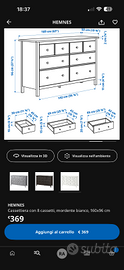 HEMNES cassettiera ikea