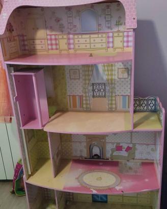 casa delle bambole in legno 