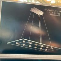 Lampadario led 12 vetro cristallo