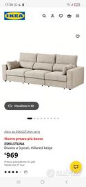 Divano ikea 3 posti allungabile 