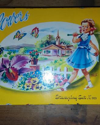 Set timbri vintage  "Flowers" stampig set" nr. 919