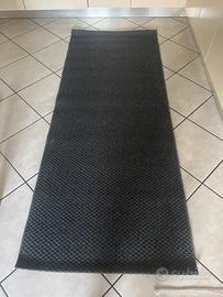 Tappeto tessitura piatta 80x200 grigio scuro