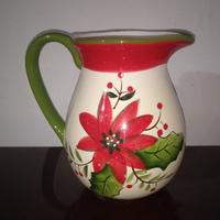 Brocca Caraffa in ceramica dipinta a mano 20 cm.