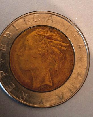 Moneta 500 Lire Bimetallica Repubblica Italiana - 