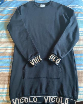 Vestito ragazza 14 anni in felpa garzata nera