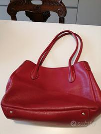 Borsa vera pelle rossa 