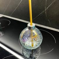 Pallina di Natale in vetro con cannuccia