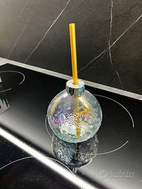 Pallina di Natale in vetro con cannuccia