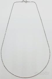 COD.1106.25 COLLANA ORO BIANCO 18K 750 LINEA PUNTO