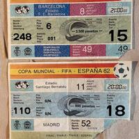 Biglietti finale e semifinale mondiali calcio 1982