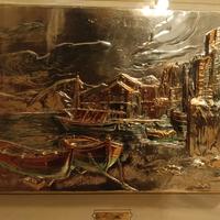 quadro marina metallico designer pines