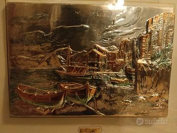 quadro marina metallico designer pines