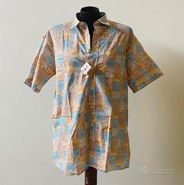 Camicia estiva casual 100% cotone vintage oversize