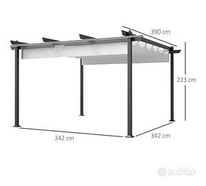 Gazebo cn tetto retrattile