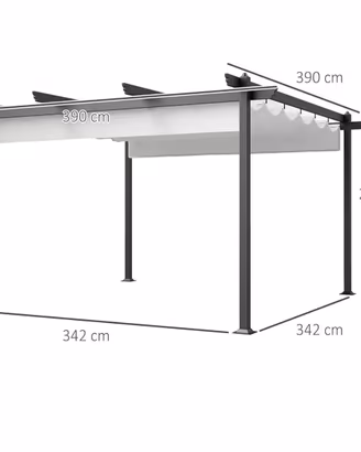Gazebo cn tetto retrattile