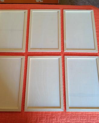 Set 6 tavole in legno grezzo 