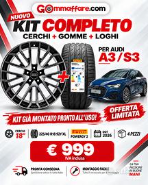 4 Cerchi da 18' in Lega - Gommaffare - Kit Audi A3