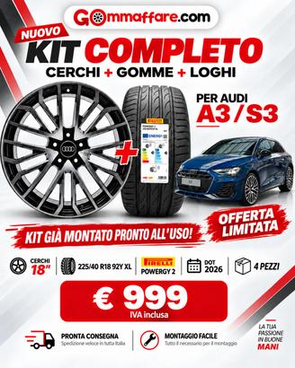 4 Cerchi da 18' in Lega - Gommaffare - Kit Audi A3