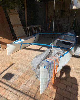 canoa 2 posti con bilancere