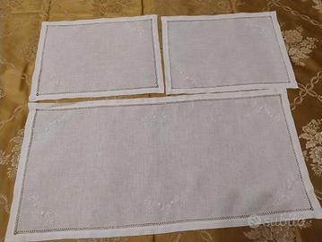 Tris centri in lino 167x32 cm più 2 piccoli