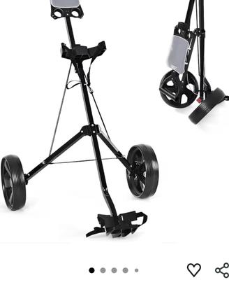 carrello manuale e sacca da golf