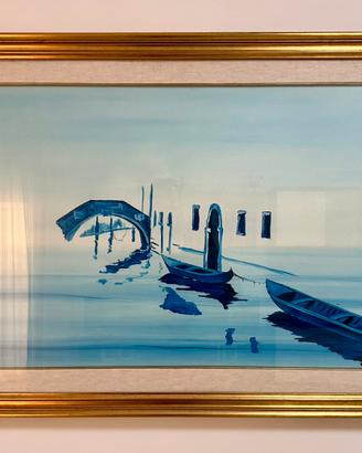 Quadro Olio “Laguna di Chioggia” 89x141 con cornic