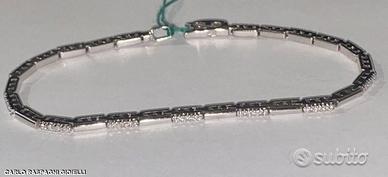 BRACCIALE TENNIS IN ORO 18kt. ALTERNATO DIAMANTI