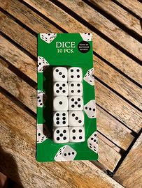 Set 10 Dadi da Gioco Bianchi