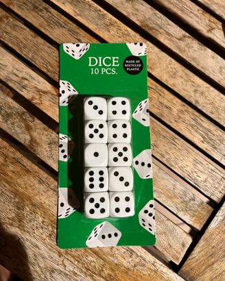 Set 10 Dadi da Gioco Bianchi