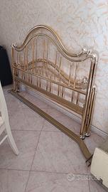 struttura letto ottone e argento