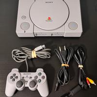 Playstation 1 Fat Sony Grigia Completa