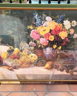 Quadro cucina frutta e fiori