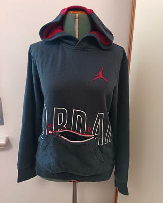 Felpa con cappuccio AIR JORDAN Nera Rossa -