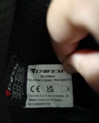 Stivali Moto Dainese Fulcrum 3 GORE-TEX - N. 40