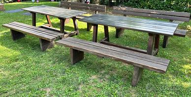 Tavolo e panche da esterno