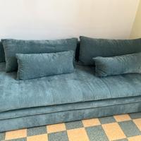 Divano estendibile turchese come nuovo