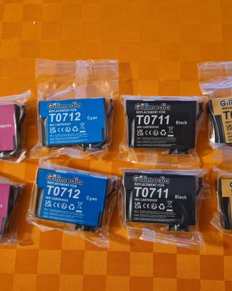 n°8 cartucce EPSON T0711 per SERIE BX-DX-SX