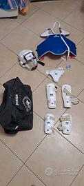 Kit protezioni taekwondo (12 anni)