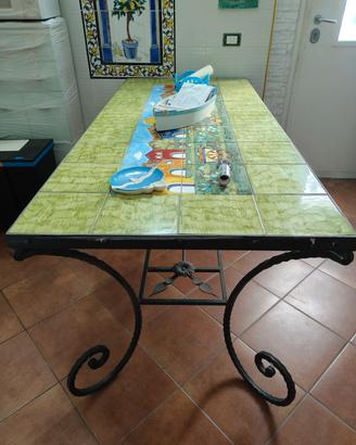 Tavolo artigianale in ferro battuto 